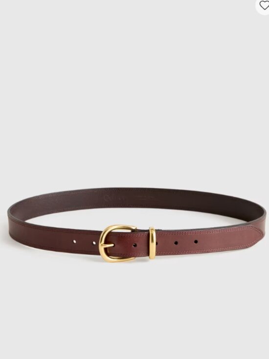 NWT Quince Allegra European Leather Belt in Expresso Brown Size Medium